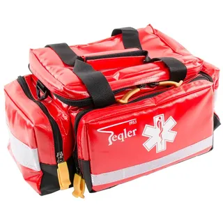 Teqler Notfallrucksack Notfalltasche Rettungsrucksack «Lüttich» Rot mit Reflexstreifen