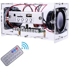 DIY Lautsprecher Box Kit tragbare elektronische Sound-Verstärker Löten Projekt DIY Kits mit LED Home Stereo-Lautsprecher Schule Bildung Wissenschaft Experiment und STEM Lernen für Jugendliche