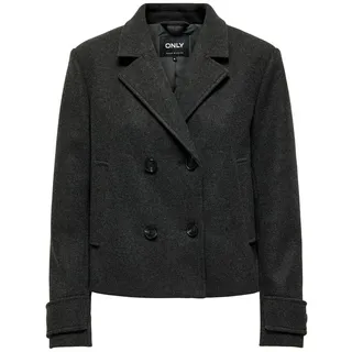 Only Damen Mantel ONLFREJA LIFE SHORT DB JACKET OTW NOOS 15320983,Dark Grey Melange,S