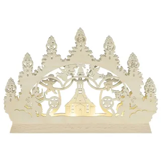 Mini-Lichterbogen Seiffener Kirche LED-Stripe,& Timerfunktion BxHxT 23,5x16x3cm