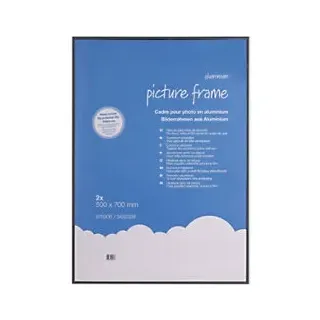 Viking Bilderrahmen Schwarz Aluminium 3482388 70 (B) x 50 (H) cm 978906 2 Stück