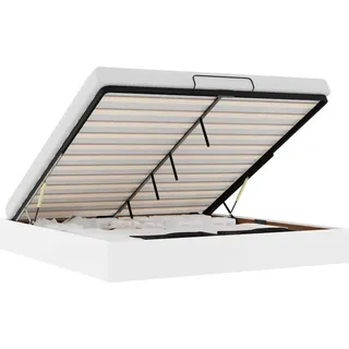 vidaXL Ottoman-Bett ohne Matratze Weiß 180x200 cm Kunstleder