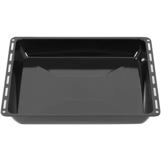 ICQN Backblech 45.5 x 37.5 x 6 cm, Extra Tiefe Emaillierte Fettpfanne für Backofen und Herd, Passend für Bosch, Siemens, Neff, Constructa, Flavel, Simfer, Kratzfest & Rostfrei, 455 x 375 mm