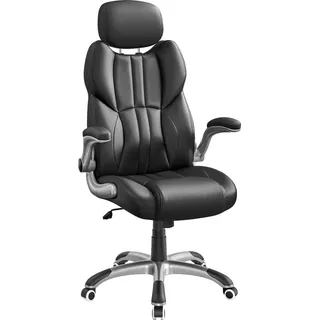 Songmics Boxxx Chefsessel Kunstleder Schwarz
