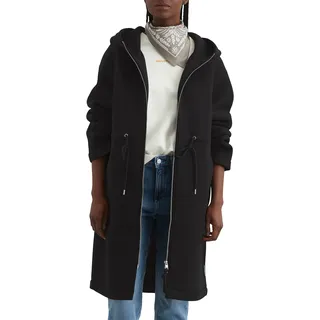 Marc O'Polo Denim Damen Parka mit Kapuze knielang, Schwarz (Black), L