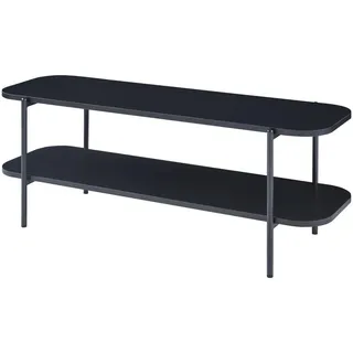 [en.casa] Tv-Element, Schwarz Metall 120x45x40 cm Wohnzimmer, Wohnwände, Lowboards, Lowboards stehend