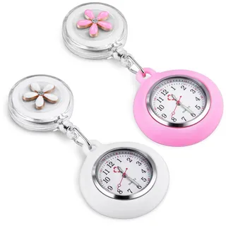 Vicloon Krankenschwester Armbanduhr Einziehbare, 2 Pcs Schwesternuhr