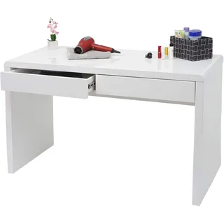 Mendler Schminktisch HWC-G51, Frisiertisch Frisierkommode Kosmetiktisch, Hochglanz Weiß ~ 100x60cm