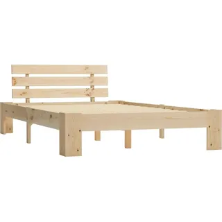 vidaXL Massivholzbett Kiefer 120x200 cm - Braun