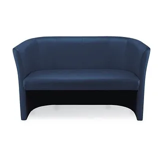 NOWY STYL 2-Sitzer Sofa Club Duo blau beige Leder, 1 St.