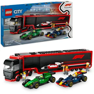 LEGO City F1 Transporter mit RB20 & AMR24 F1 Rennautos 60445