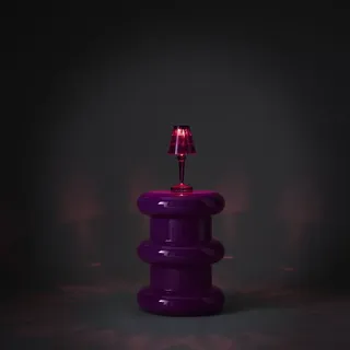 Kartell Big Battery In- und Outdoor LED Akkuleuchte Lila