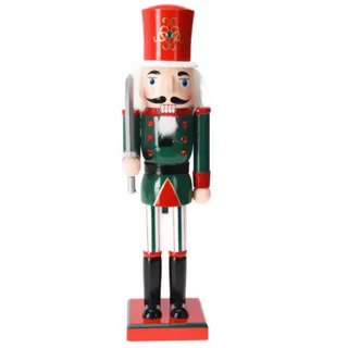 Home Styling Collection Nussknacker Kiefernholz 38 cm , Multicolor , Holz , 8.8x38x10.2 cm , Dekoration, Weihnachtsdekoration