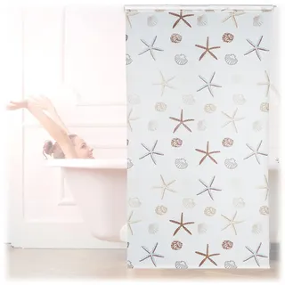 Relaxdays Duschrollo , Kunststoff, Metall , 120x5 cm , Heimtextilien, Badtextilien, Duschvorhänge