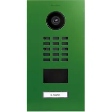 DoorBird D2101V IP Video Türstation, Gelbgrün (RAL 6018) | Video-Türsprechanlage mit 1 Ruftaste, RFID, HD-Video, Bewegungssensor