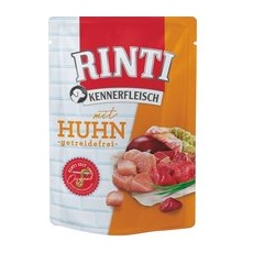 10x400g Pui Pliculețe RINTI Kennerfleisch Hrană umedă câini