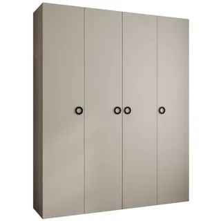 abiks möbel Drehtürenschrank Kaschmir, Schwarz, Metall, Nachbildung, 200x245.5x50 cm Schlafzimmer, Kleiderschränke, Drehtürenschränke