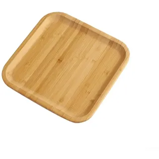 Quadratisches Bambus-Tablett für Abendessen, Partys und Bars, lange Haltbarkeit (20 x 20 x 1,5 cm)