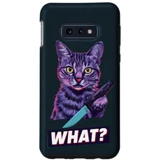 Hülle für Galaxy S10e Halloween Katze Messer Design Witzige Tier Katzen