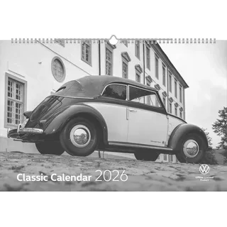 arti promotion arti - VW Classic Kalender 2026 im Format 49,5 x 33 - Bilder der Volkswagen Klassiker, VW Käfer, Bulli, Golf GTI