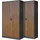 C001H 195 cm x 90 cm x 40 cm Anthrazit/Nussbaumfarbe