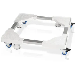 xavax Transportroller für Waschmaschine/Trockner, verstellbar, Weiß (00110233)