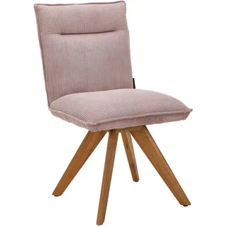 Johann Jakob Stuhl , Altrosa , Holz, Textil , Wildeiche , massiv , Stativgestell , 47x87x62 cm , Stoffauswahl, Typenauswahl, Gestellauswahl , Holzmöbel, Sitzgelegenheiten Holz, Holzstühle