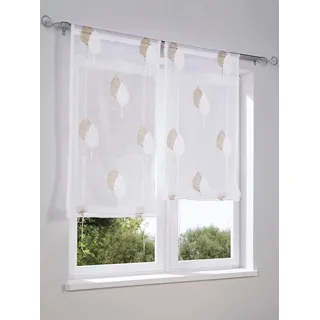 Raffrollo HEINE HOME Gr. 4, beige (sand), B:100cm H:140cm, Raffrollos, Raffrollo
