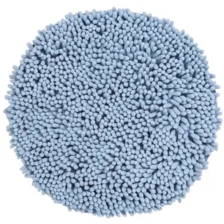 PANA® Premium Chenille Badematte rund (Ø 56 cm) • Runder Badteppich aus besonders weichen Fasern • Saugstark & waschbar • Duschvorleger, Badvorleger, Badezimmerteppich • Farbe: Hellblau