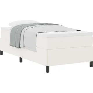 Boxspringbett Creme 100 x 200 cm Cordstoff - Creme