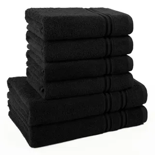hammetex Handtuchset 6-tlg. schwarz
