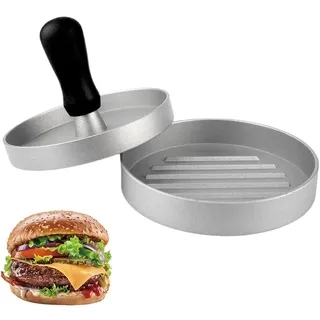 Burgerpresse edelstahl, 1 Stück, Profi Burger Pattie Presse, Hochwertige Fleischpresse zum einfachen Formen von Burgerpatties, Handy & Easy to Clean