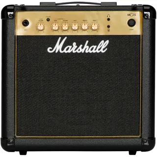 Marshall MG15G Gitarren-Combo-Verstärker, Übungsverstärker, geeignet für E-Gitarre – Schwarz und Gold
