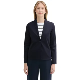 Tom Tailor Damen Blazer aus fliessendem Material,10668 - Sky Captain Blue, L