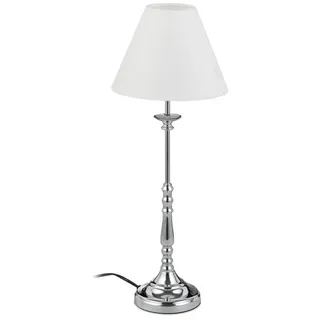 Relaxdays Tischlampe Silber