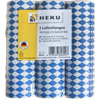 Heku 690-B Luftschlangen ' Bayrisch Blau ' 3 Stangen