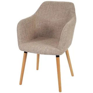 Mendler Esszimmerstuhl Malmö T381 Textil creme/grau