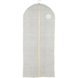 MSV Premium Kleidersack I 135 x 60 I Optimierte Materialstärke I Hochwertige Kleiderhülle für Anzug und Kleid I Atmungsaktive Anzugtasche für Reisen, Gray, 60 x 135 cm