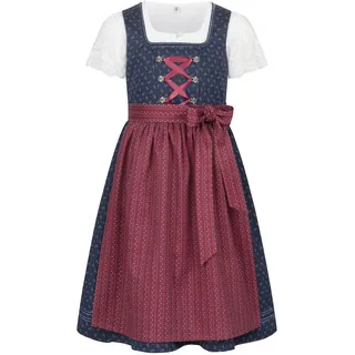 Dirndl NÜBLER "Kinderdirndl Gesr", Mädchen, Gr. 104, EURO, blau, Obermaterial: 100% Baumwolle CO., Kleider Dirndl