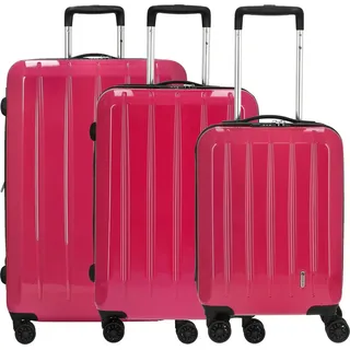 Check.IN 3-tlg. Kofferset LONDON 2.0 mit 4 Rollen - pink - Bunt