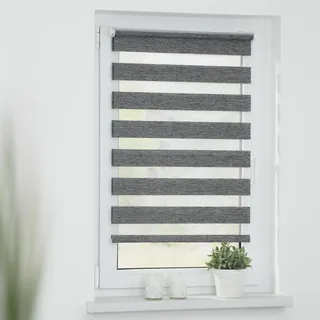 Duo Rollo Klemmfix 100 x 150 cm meliert dunkelgrau