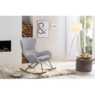 SalesFever Schaukelsessel SALESFEVER Polyester 75 x 106 x 102 cm Grau mit Wippfunktion