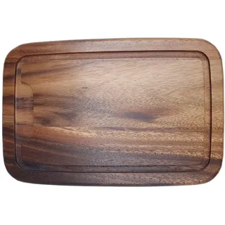 Homeware Profession. Schneidebrett , Akaziefarben , Holz , Akazie , Schichtholz , 21.5x2x32.5 cm , Lfgb , Saftrille, nachhaltig , Küchenzubehör, Schneidebretter