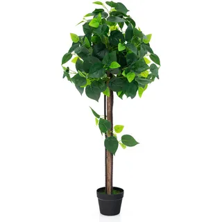 Costway Kunstpflanze Grün, Kunststoff, 114 cm, Dekoration, Blumen & Zubehör, Kunstpflanzen