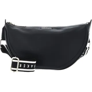 Ted Baker Leder Umhängetasche Lorreen Webbing Leather Half Moon Crossbody Bag Black schwarz - Schwarz