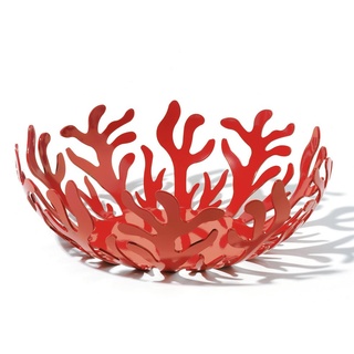 Alessi Mediterraneo ESI01/25 R Obstschale 1 Stück rot (8,5 x 26 x 21,5 cm)