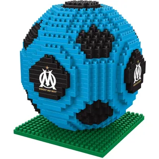 FOCO Offizielles Lizenzprodukt Olympique de Marseille BRXLZ 3D-Fußball-Konstruktionsspielzeug Modell In alternativer Teamfarbe