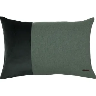 Esprit Dekokissen "Harp" mit Keder und Applikation, Kissenhülle ohne Füllung, 1 St., Polyester, grün (dunkelgrün, unifarben) Dekokissen uni Kopfkissen 93318549-0 1 St.