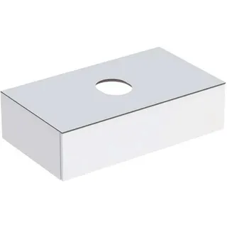 Geberit VariForm Unterschrank für Aufsatzwaschtisch, eine Schublade, Ablagefläche, Geruchsverschluss, Breite 90 cm, 501.165.00.1, Farbe: Oberfläche: weiß lackiert, hochgänzend, Deckplatte: weiß matt
