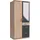 Drehtürenschrank Click 90 x 199 x 58 cm Grau